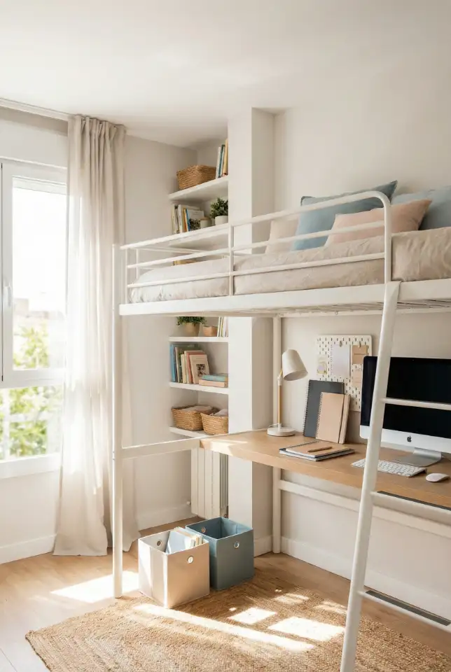 Small Room Loft Feel With Under-Bed Study Zone 2