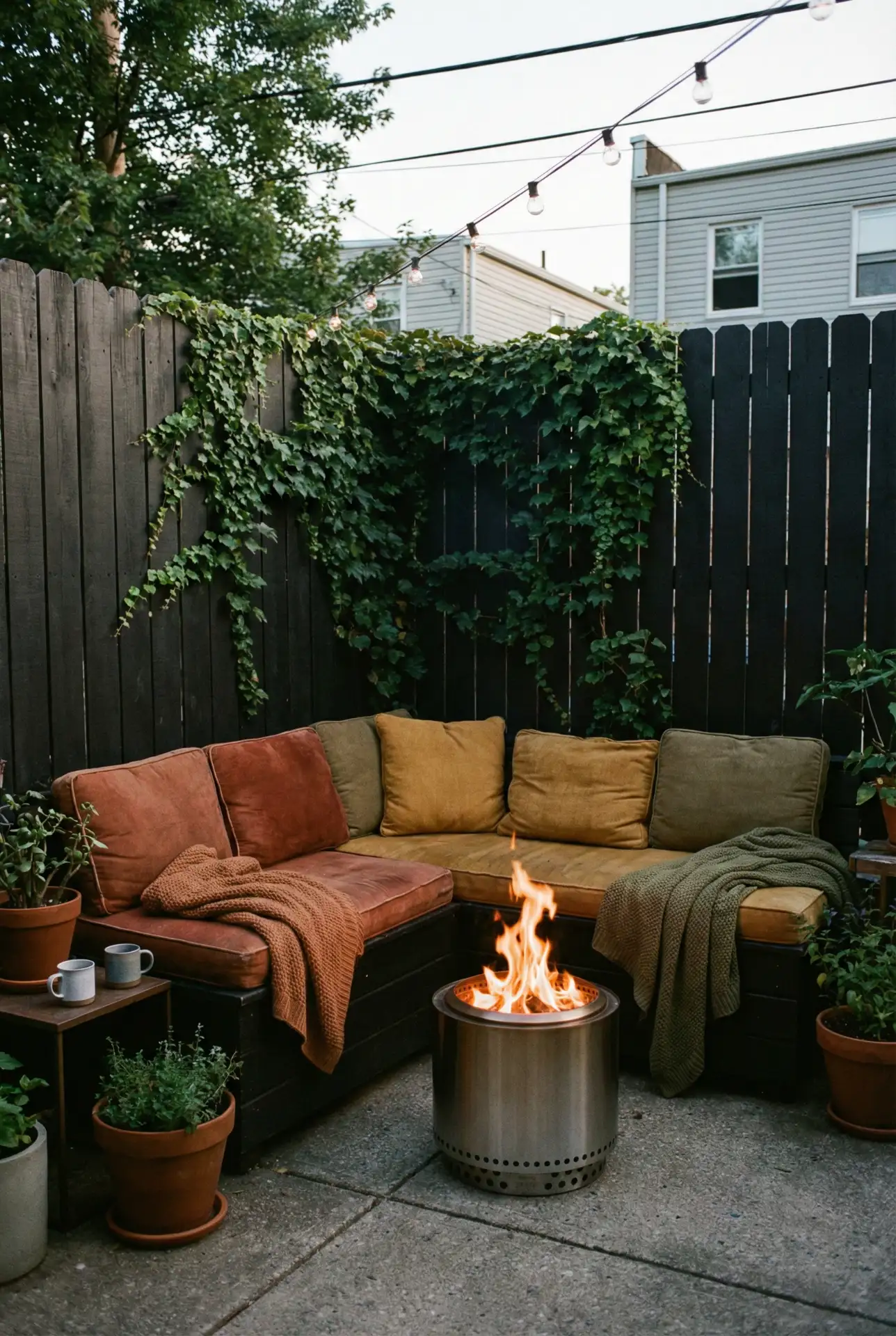 Small Space Corner Fire Pit Nook 1