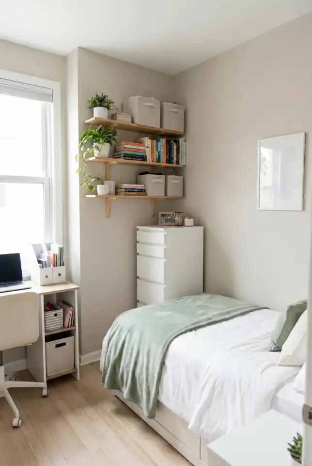 Smart Layout For Small Rooms With Storage 1