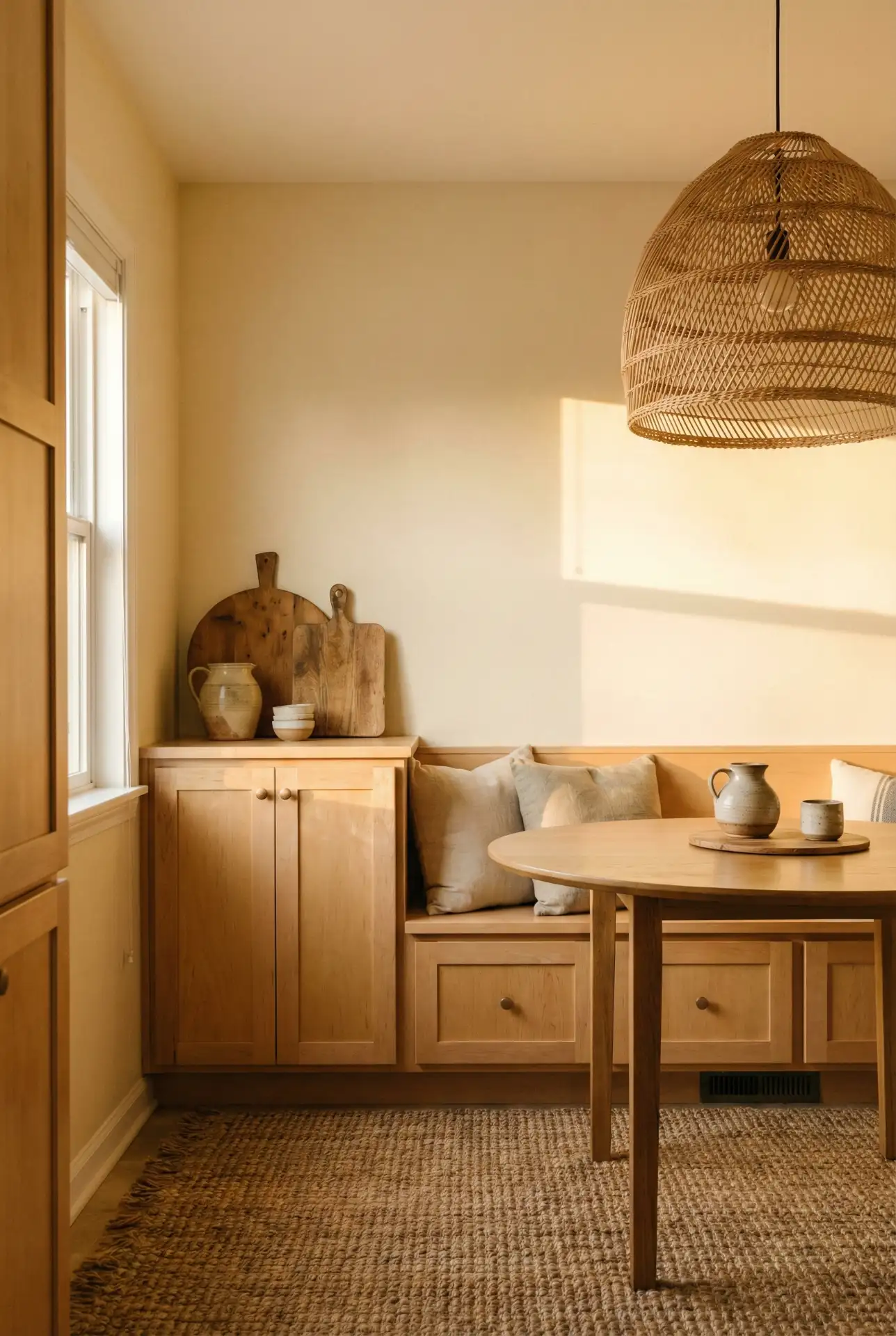 Soft Buttercream That Flatters Maple Cabinets 2