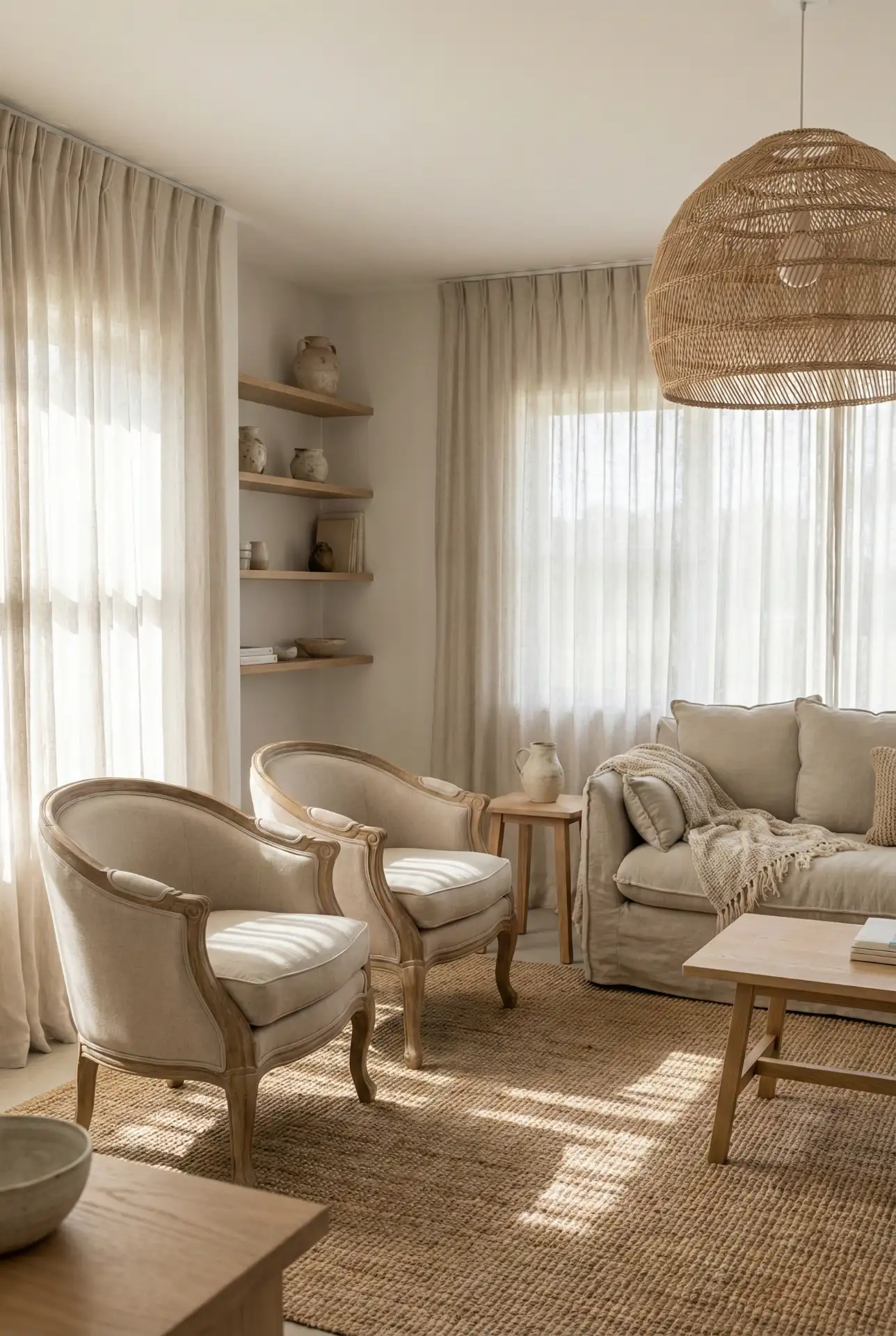 Soft French Neutral Cottage With Earthy Coastal Texture 2