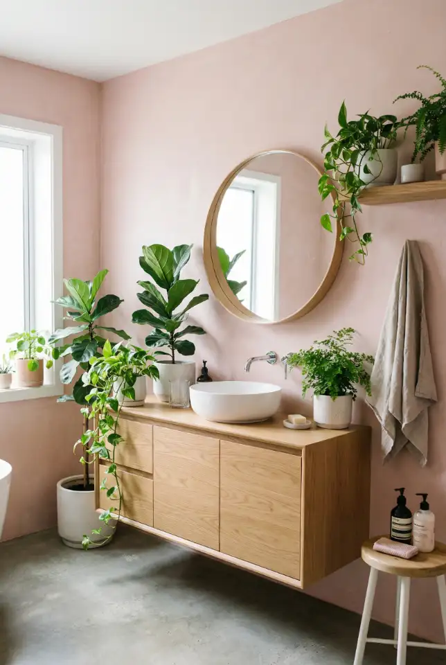 Soft Pink With Green And Botanical Accents 1