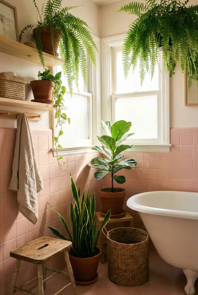 Soft Pink With Green And Botanical Accents 2