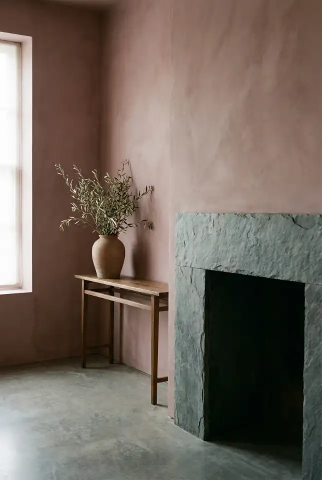 Sulking Room Pink With Grey Stone 1