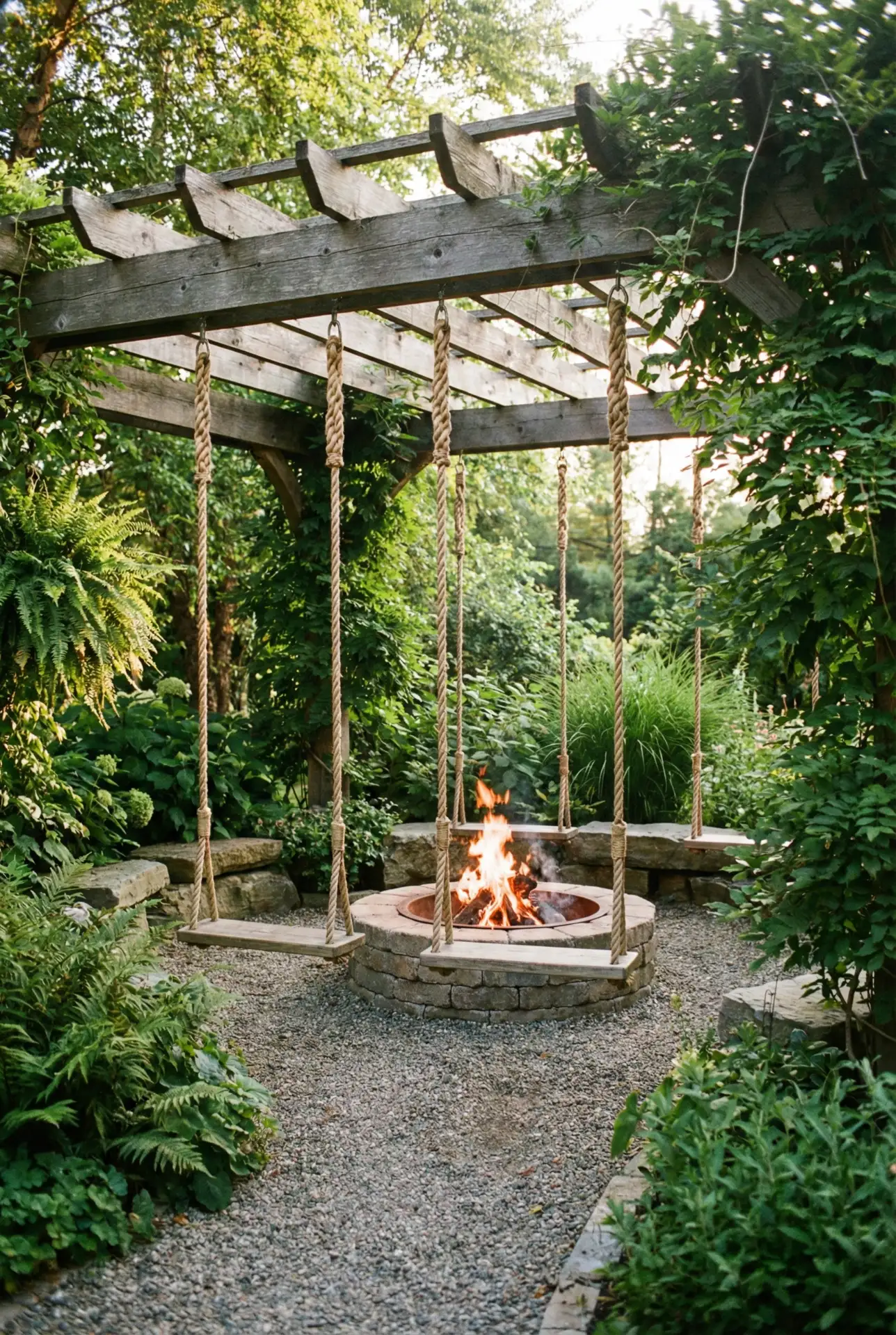 Swing Seating Fire Pit Circle 2