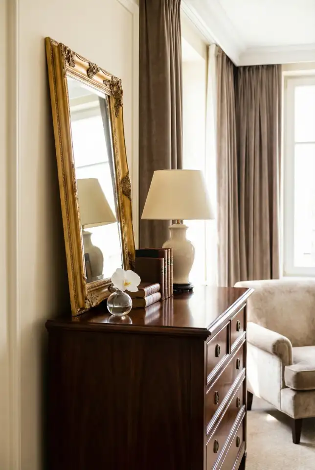 Tall Dresser Styling With A Mirror Above (Hotel Feel) 1