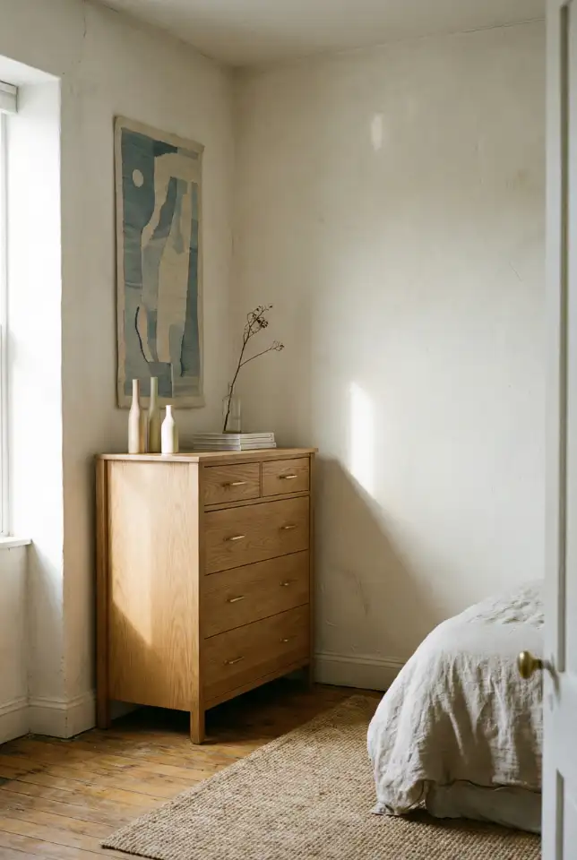 Tall Dresser Styling for Small Bedrooms 1