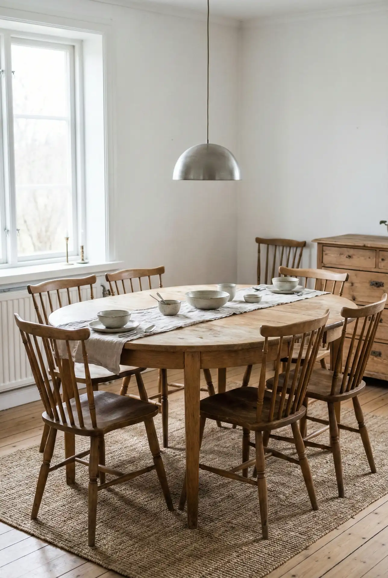 Traditional Scandinavian Dining Room With Rustic Heritage Touches 1