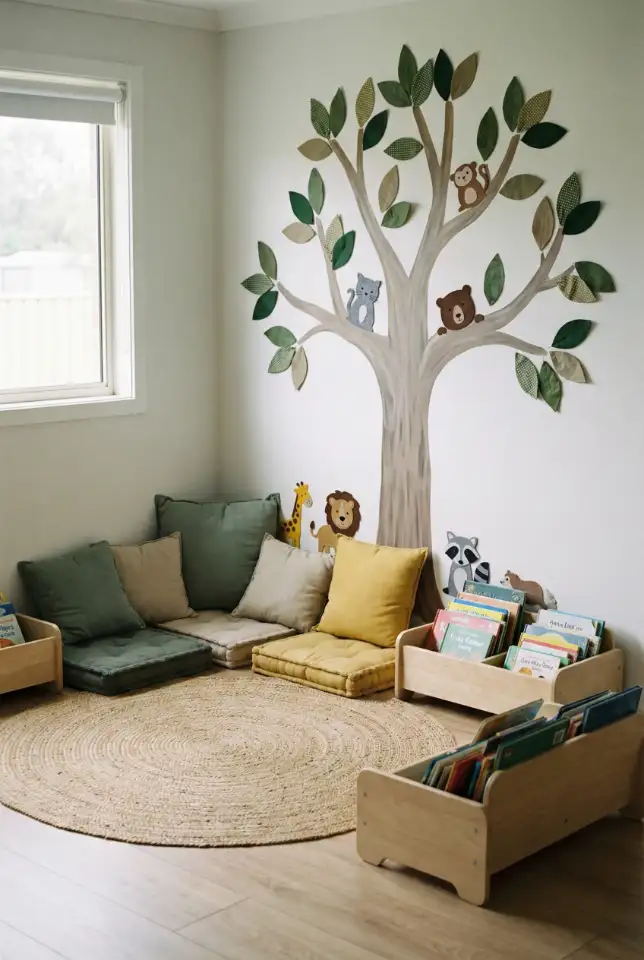 Tree-Themed Reading Corner for Preschool 1