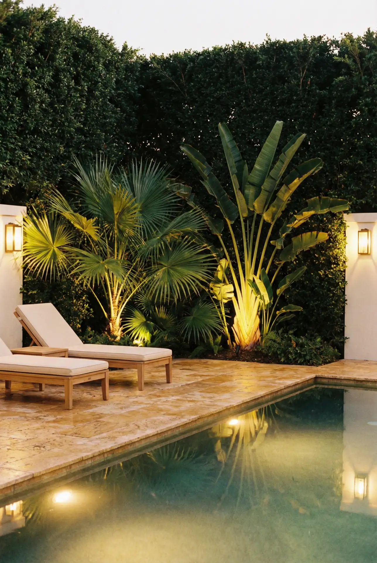 Tropical Pool Border With Resort Planting 1