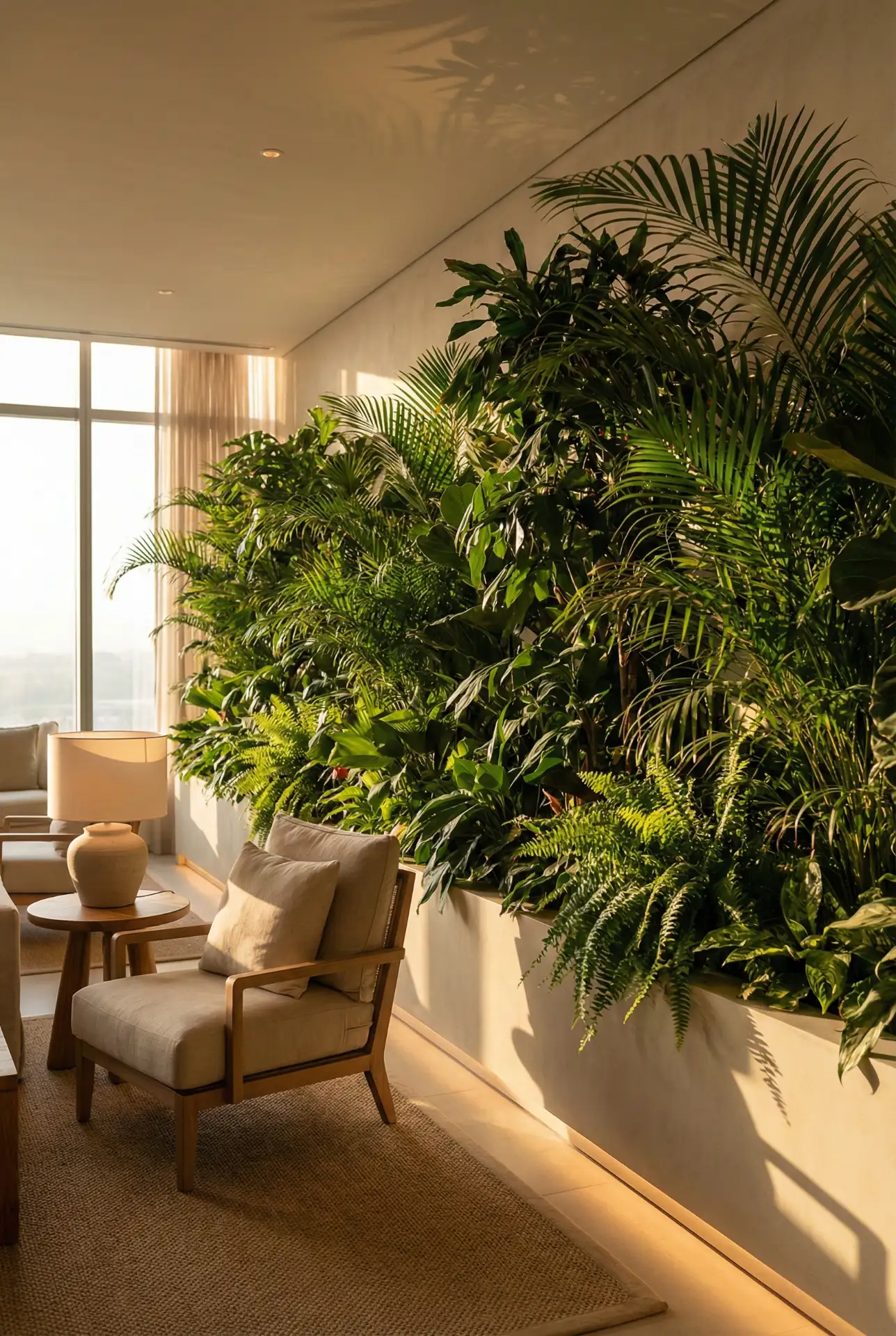 Tropical Privacy Screen With Layered Greenery 2