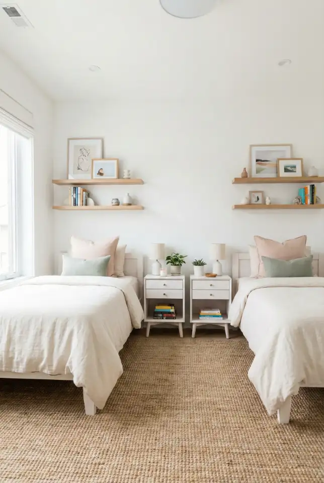 Twin Bed Mirror Layout For Small Rooms 2