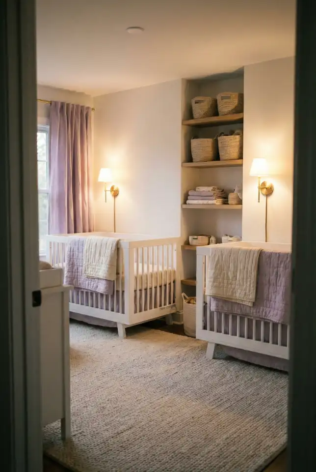 Twin Nursery Layout For Shared Baby Space 2