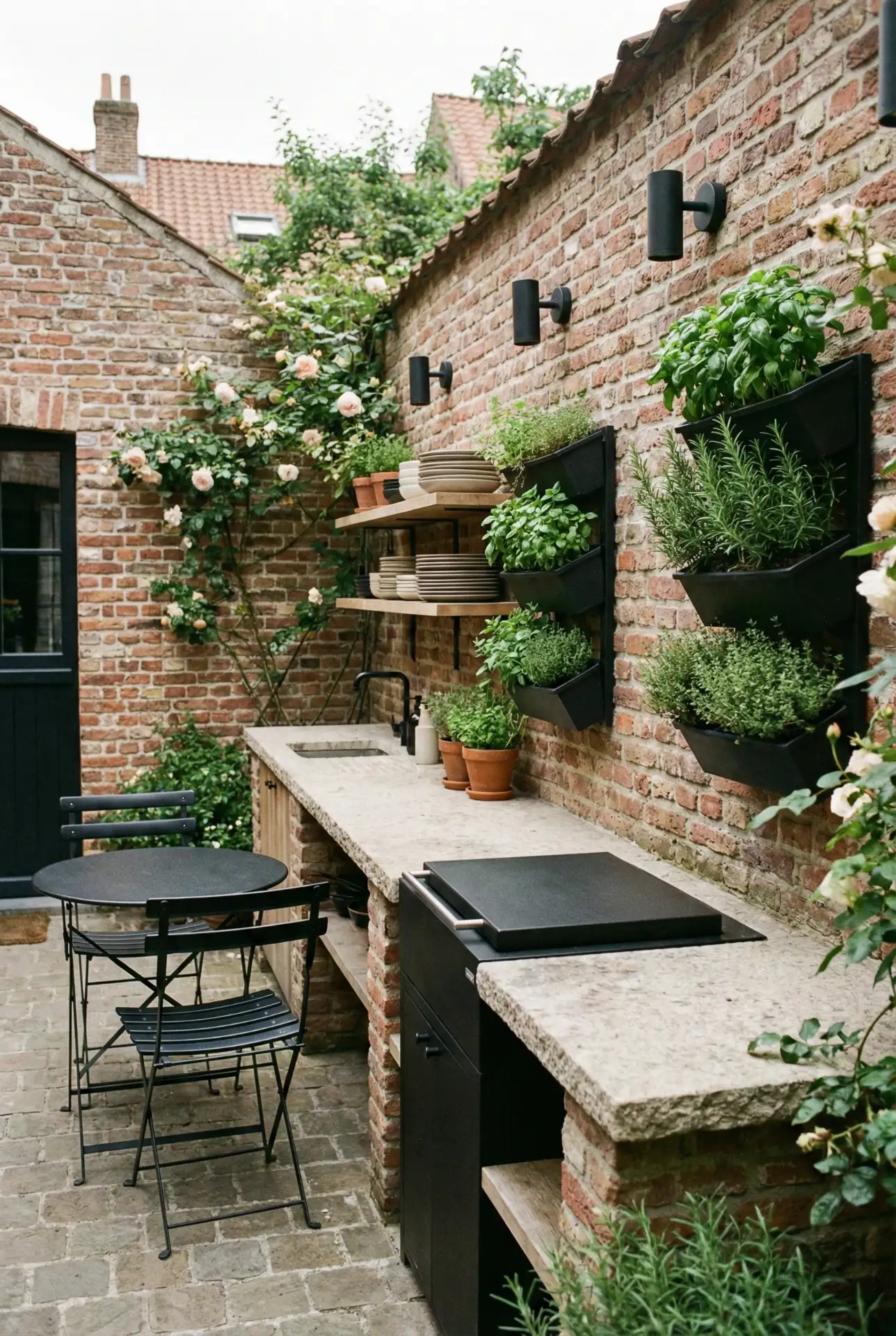 UK-Style Brick Courtyard Layout 1