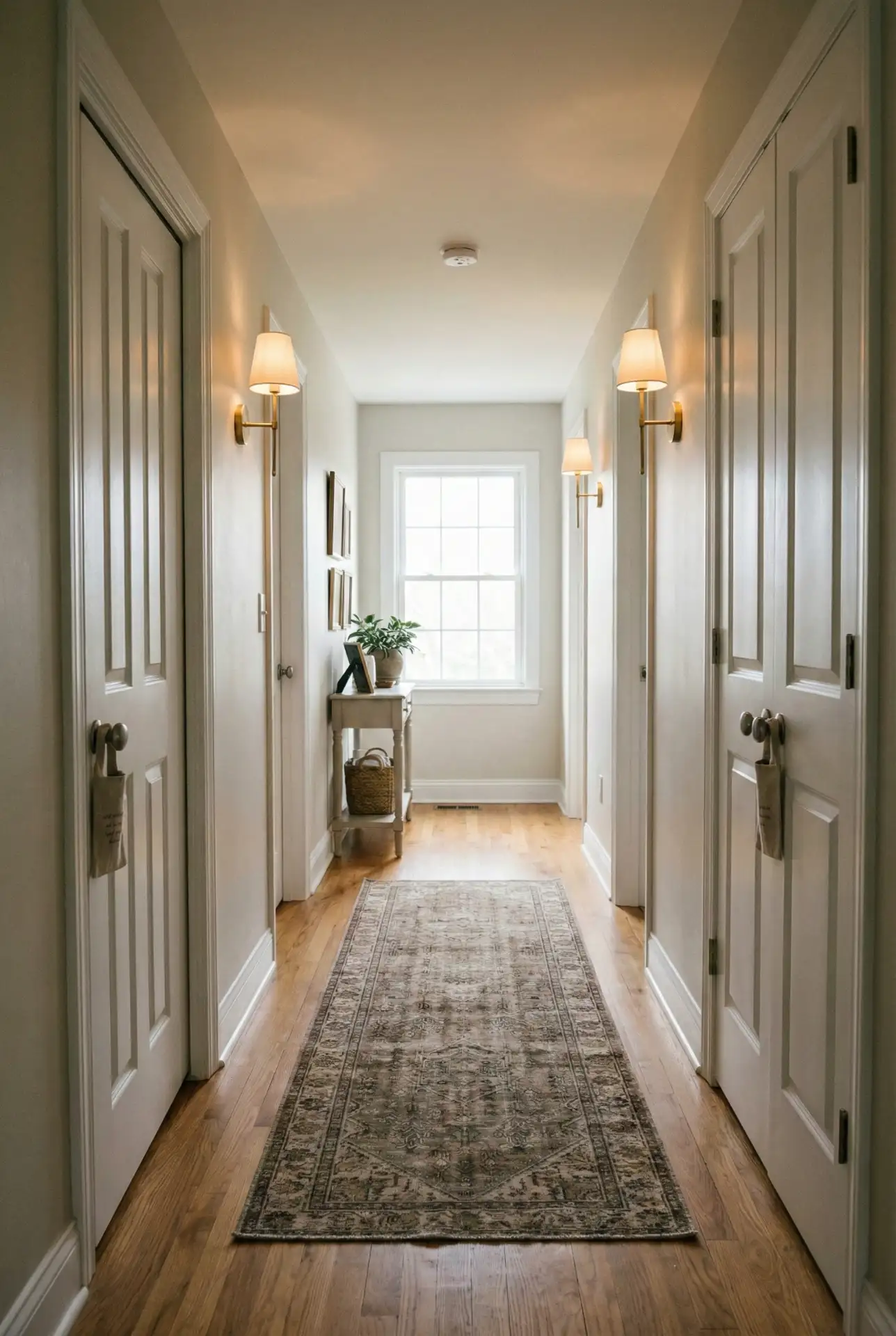 Upstairs Landing Runner With Bedroom Doors In View 1