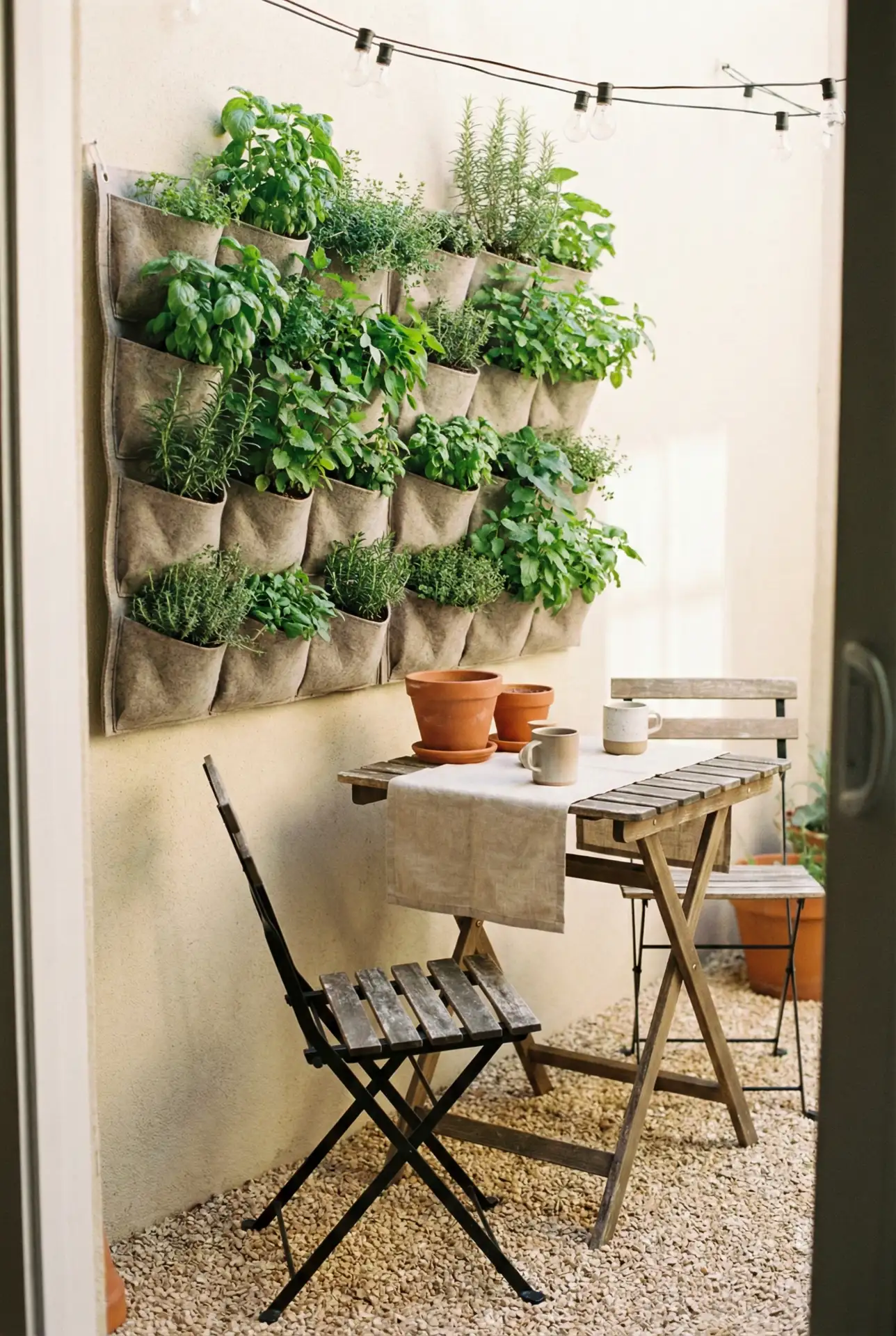 Vertical Tiny Patio Herb Wall 1