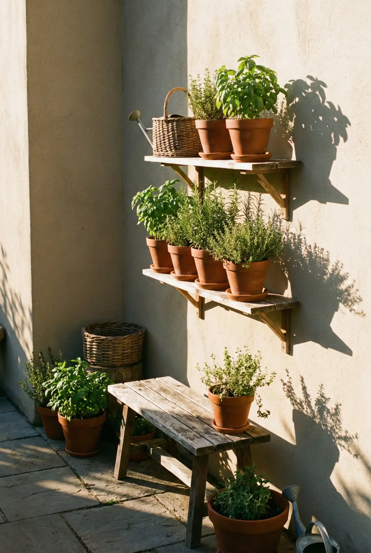 Vertical Tiny Patio Herb Wall 2