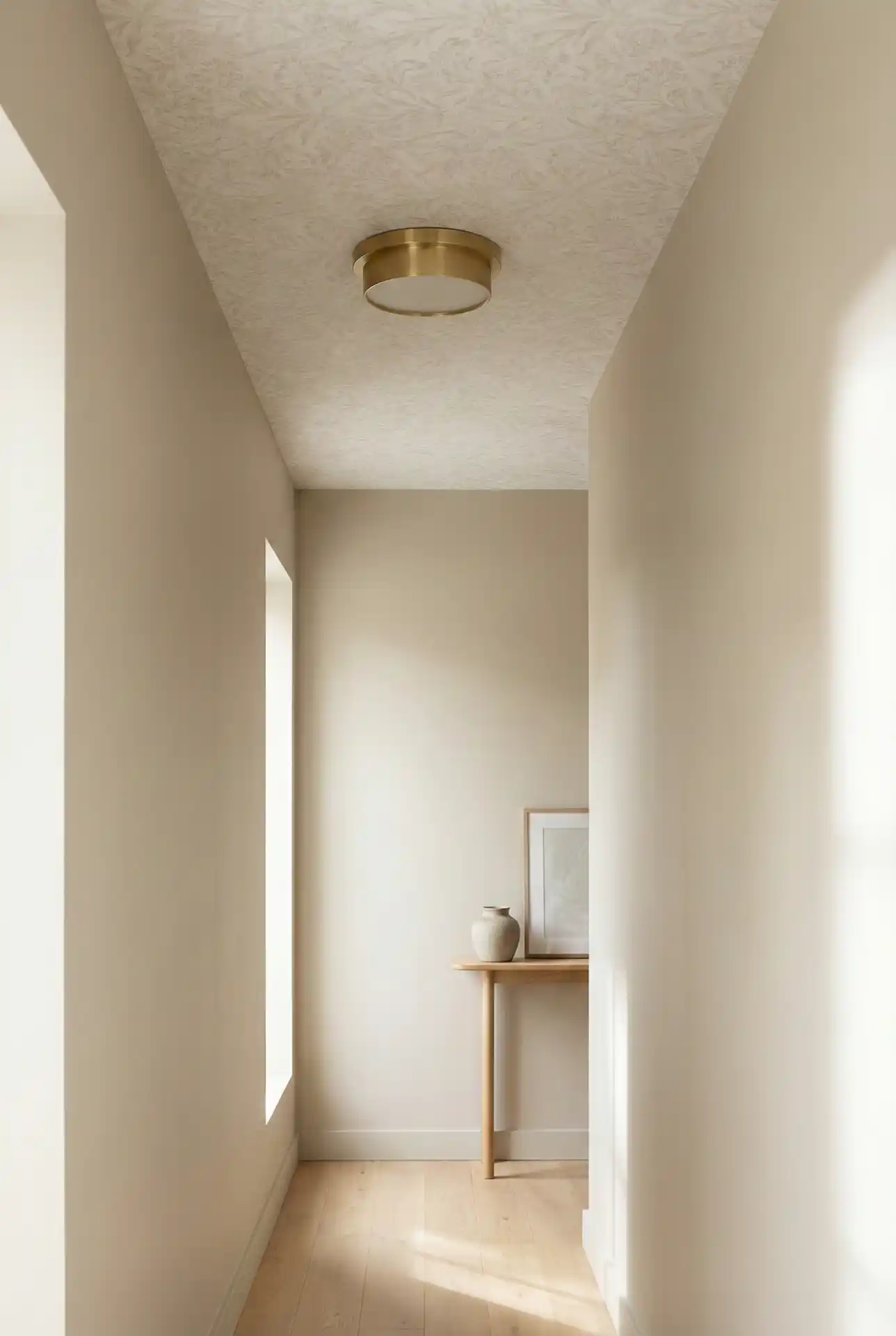 Wallpaper Ceiling Trick For A Dramatic Hallway Upgrade 2