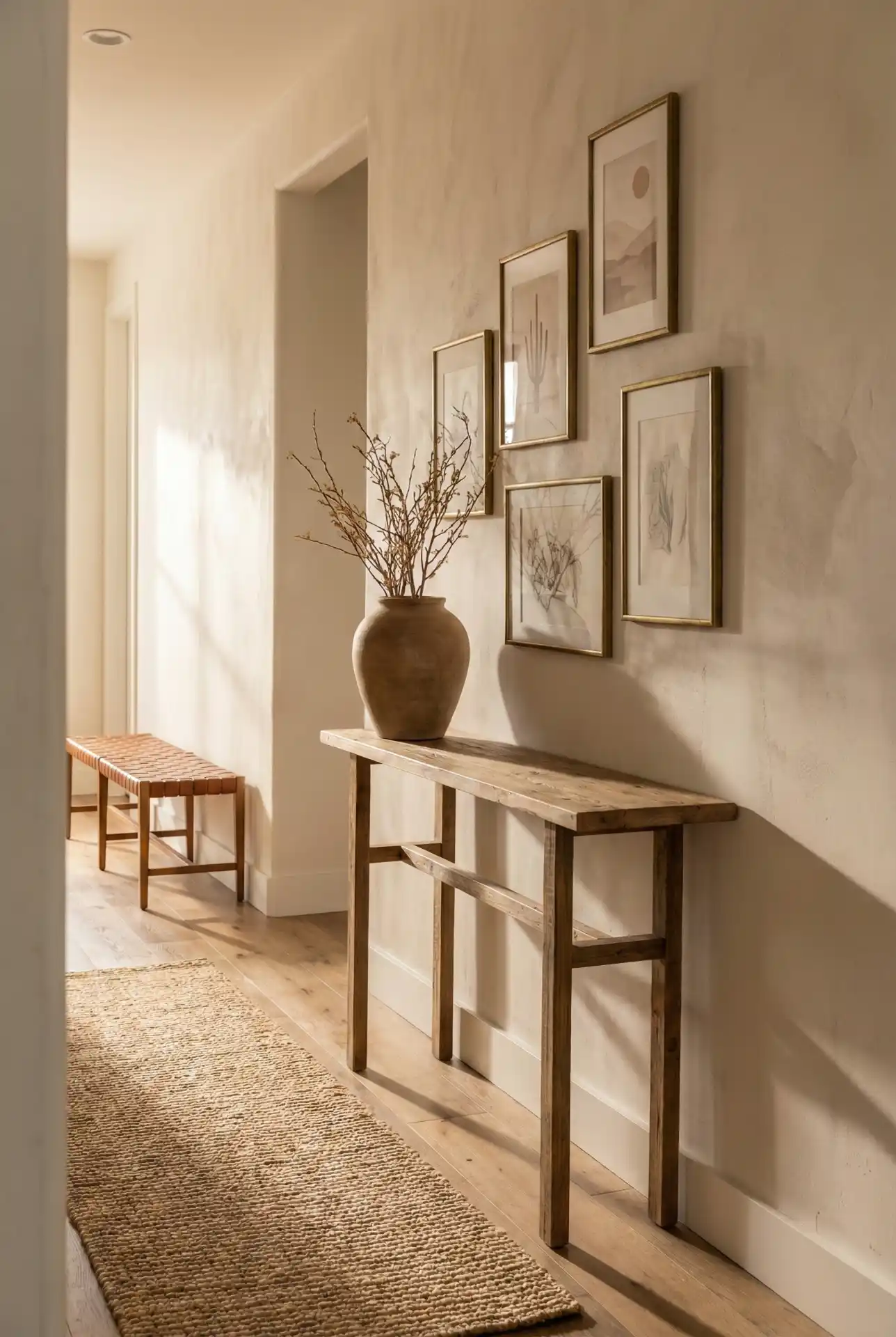 Western Gallery Hall With Vintage Frames And Warm Neutrals 1