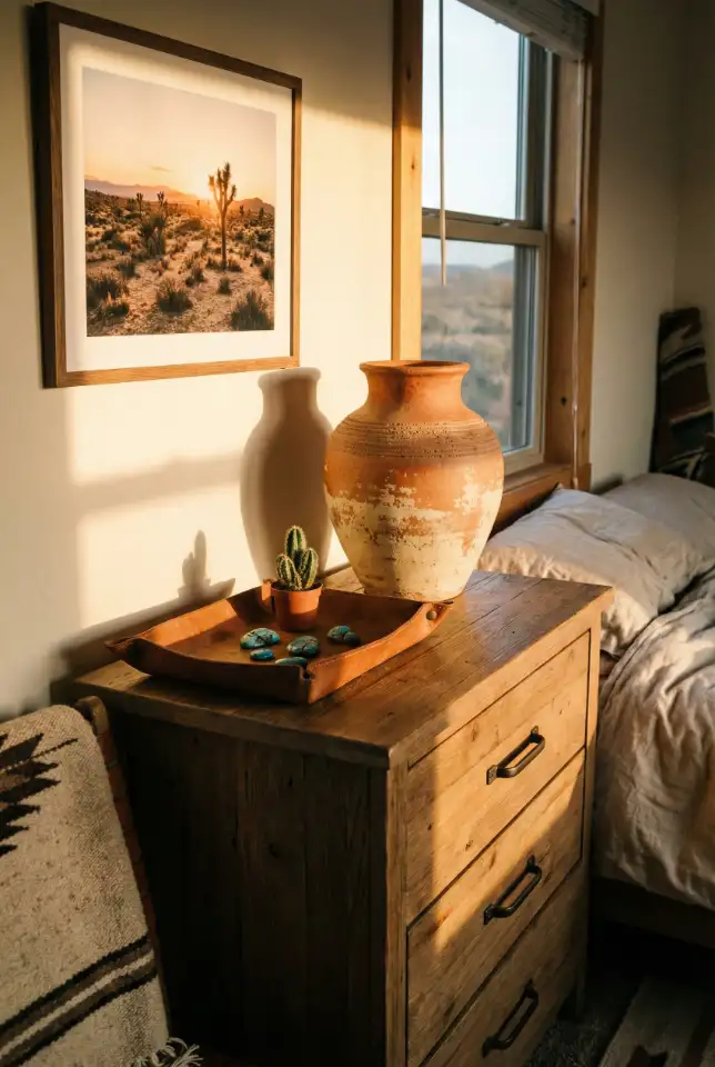 Western-Inspired Dresser Styling With Leather & Earth Tones 1