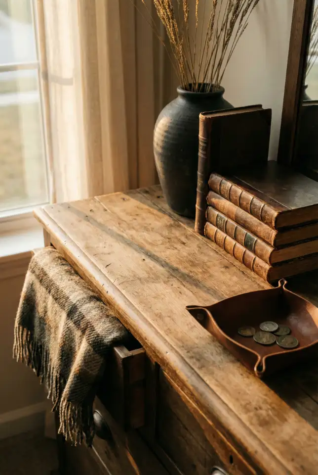 Western-Inspired Dresser Styling With Leather & Earth Tones 2