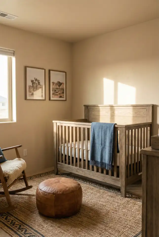 Western Nursery With Warm Wood And Leather Touches 2