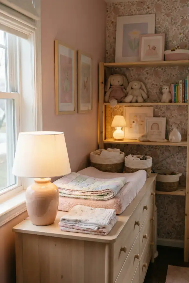 Whimsical Pink Nursery With Playful Patterns 2