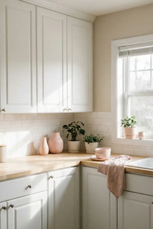 White Kitchen With Brown and Earthy Accents 2