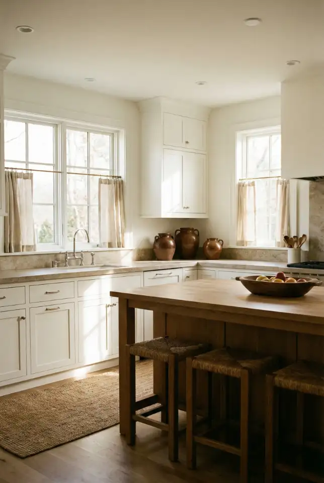 White Kitchen With Classic Tile Backsplash 2