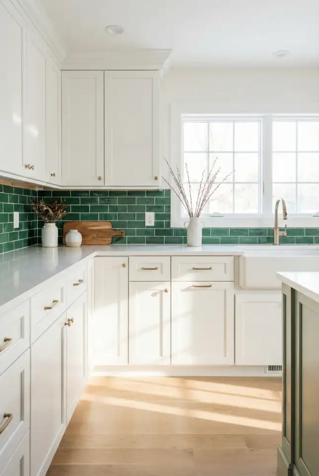 White Kitchen With Integrated Sink and Appliances 2