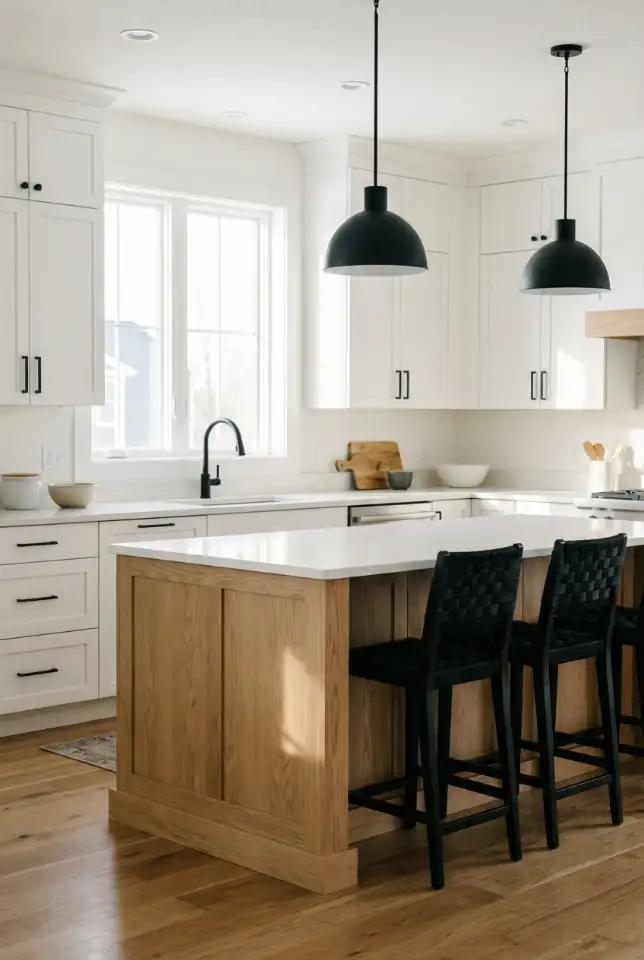White Kitchen With Modern Appliances Integration 2