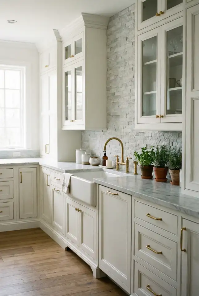 White Kitchen With Statement Cabinets and Sink Zone 1
