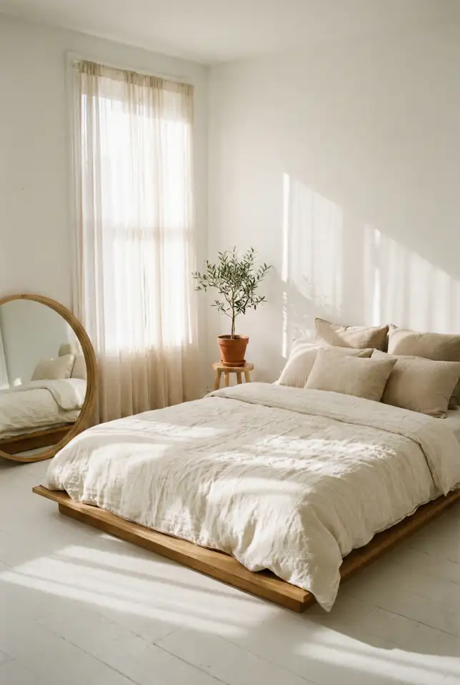 White Minimal Airy Bedroom Reset 1