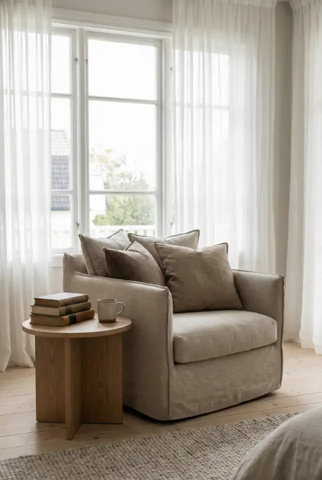 Window-Framed Reading Corner With Soft Light 1