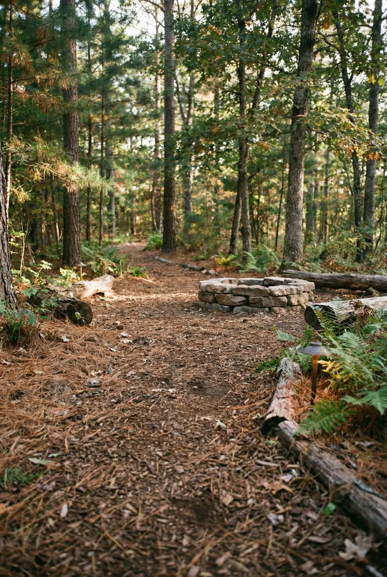 Wooded Firepit Clearing With Pet Paths 2