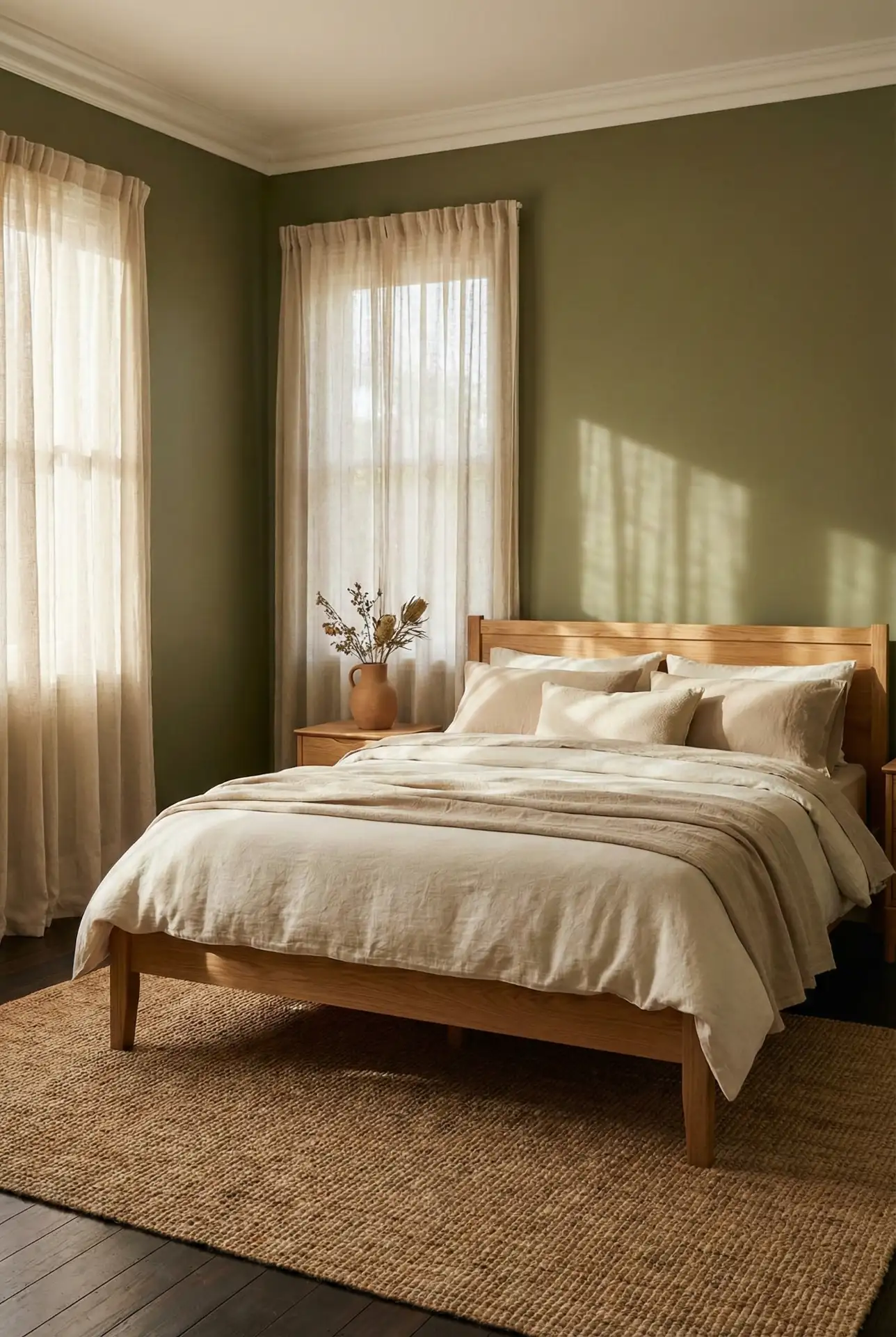 Olive Green Calm For Couples With Earthy Neutrals 1