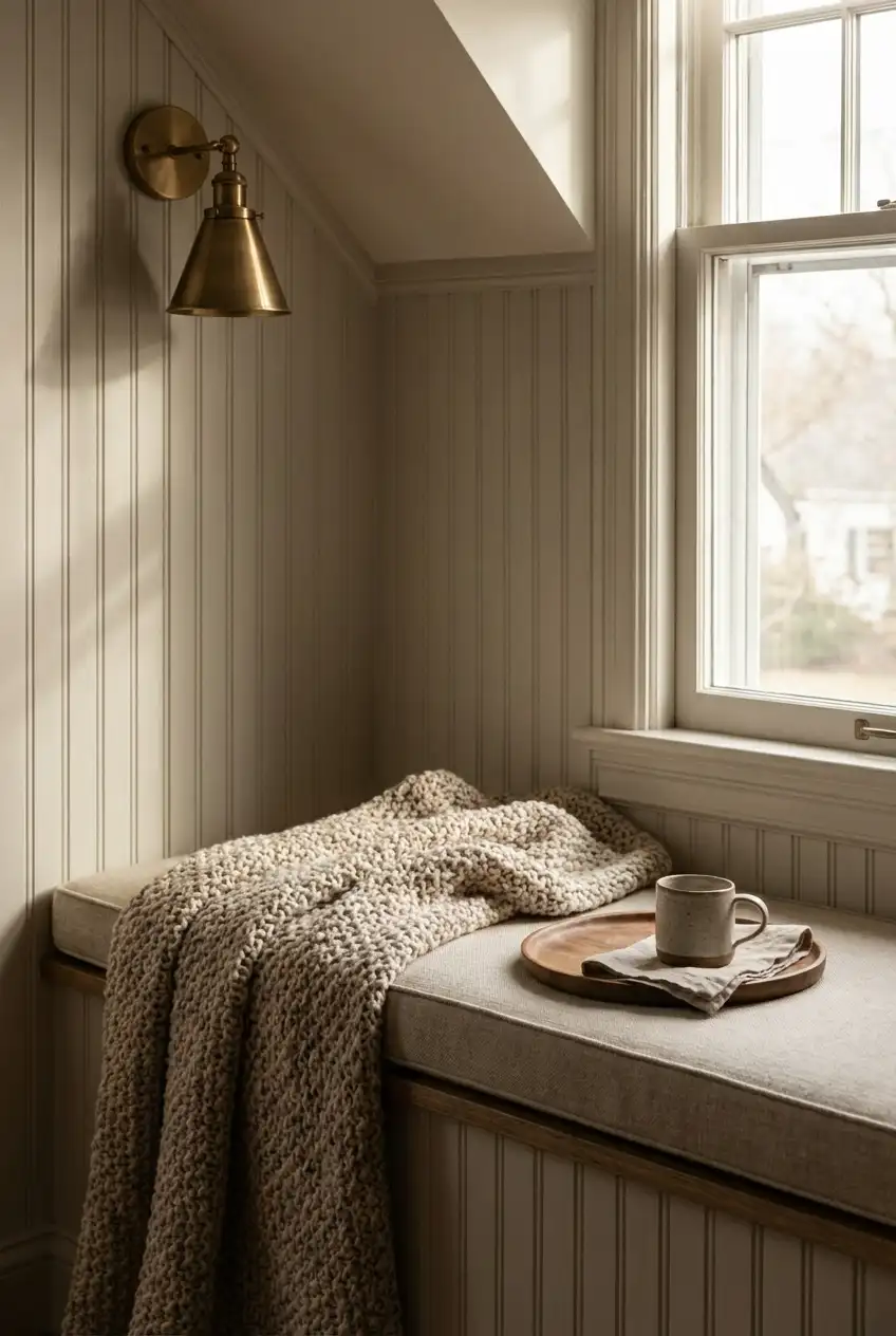 Aesthetic Cozy Window Seat For Reading And Morning Coffee 2