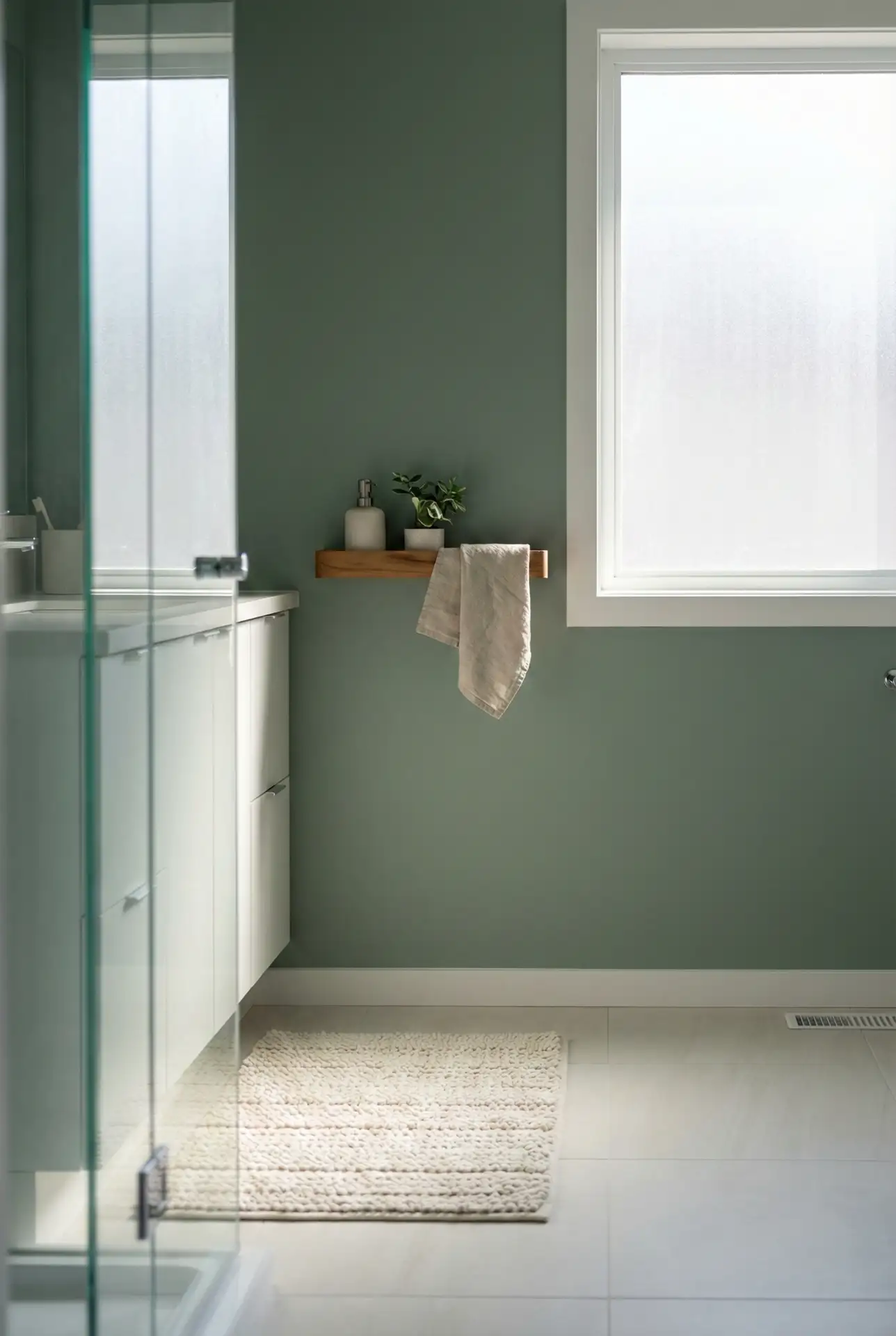 Aesthetic Green Sink Corner With Fresh Minimal Lines 2