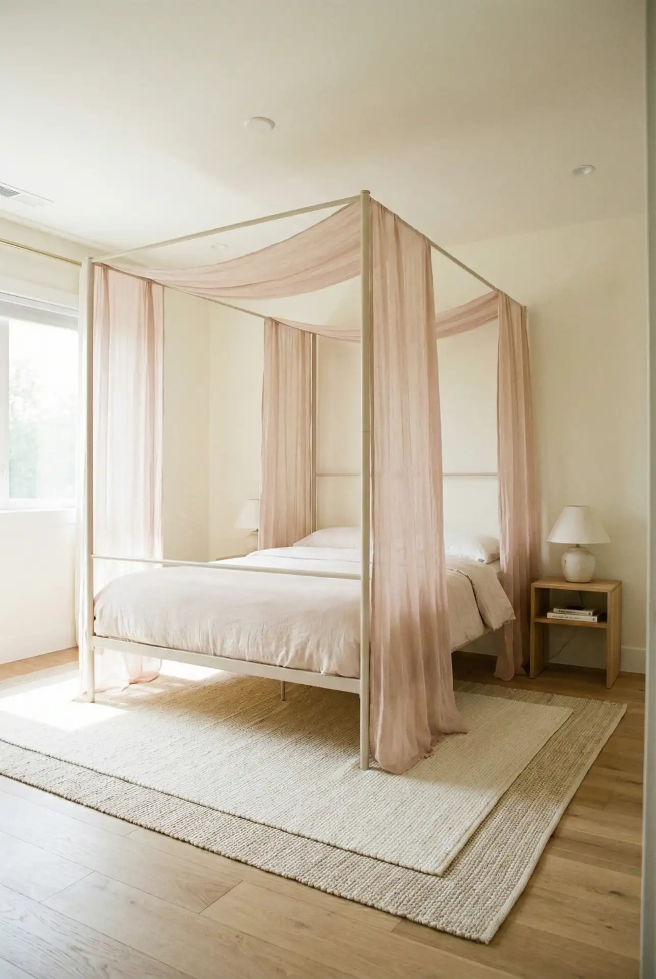 Aesthetic Pink Canopy Bed Moment 1