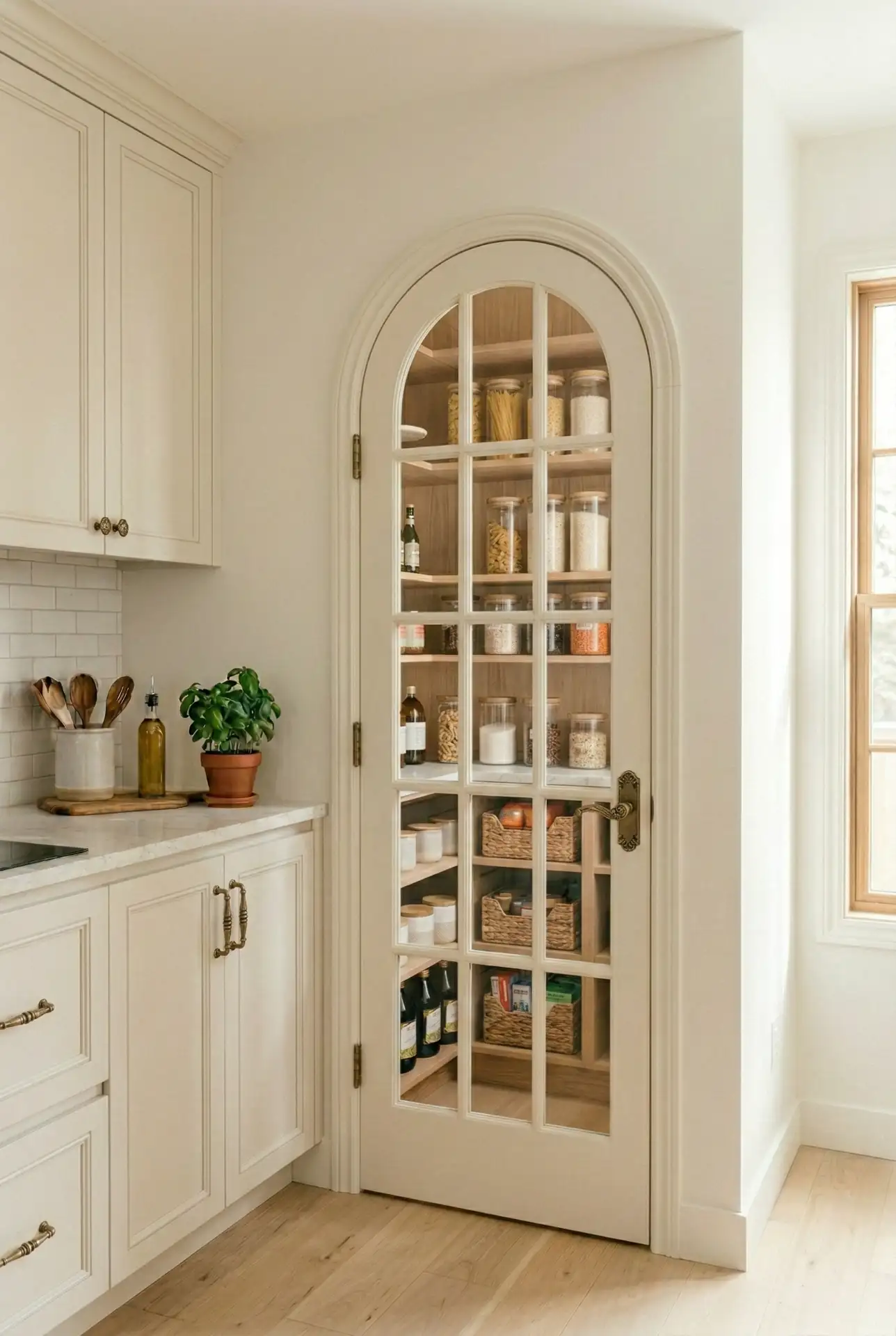 Antique French Glass Panel Door 1