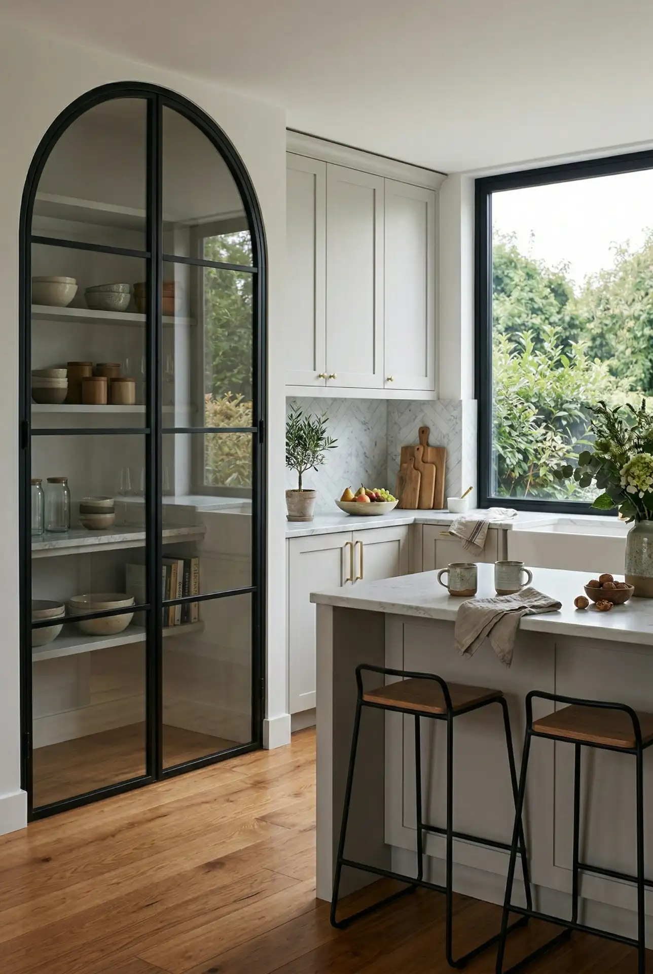 Arched French Pantry Door 2