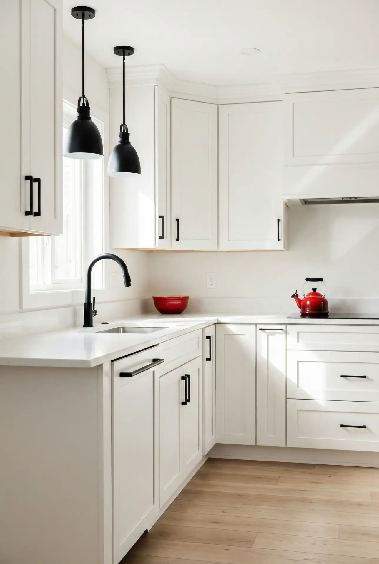 Black And White Minimalist Kitchen With Smart Cabinet Storage 1
