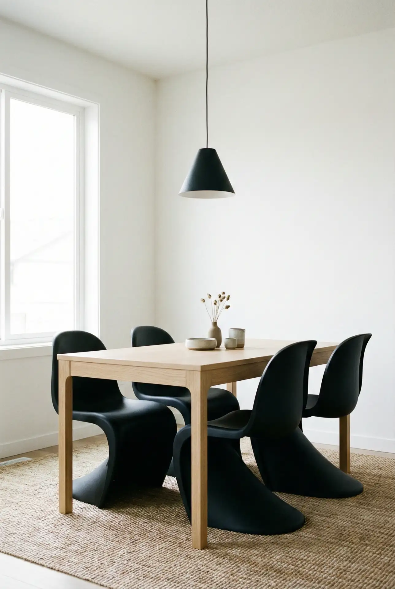 Black Sculptural Dining Chairs For A Crisp Gallery Clean Look 1