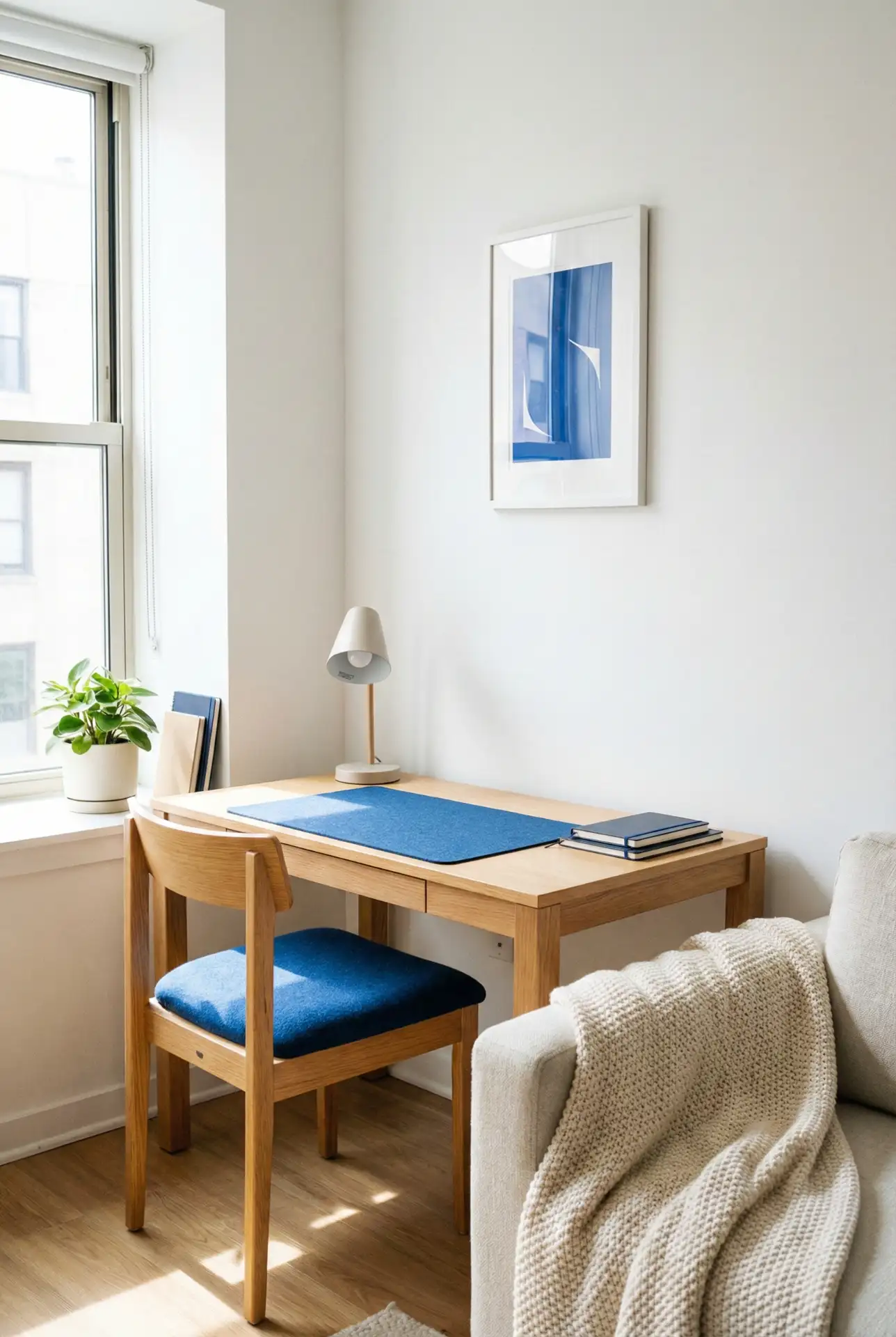 Blue Calm Corner For Studying And Decompressing 1