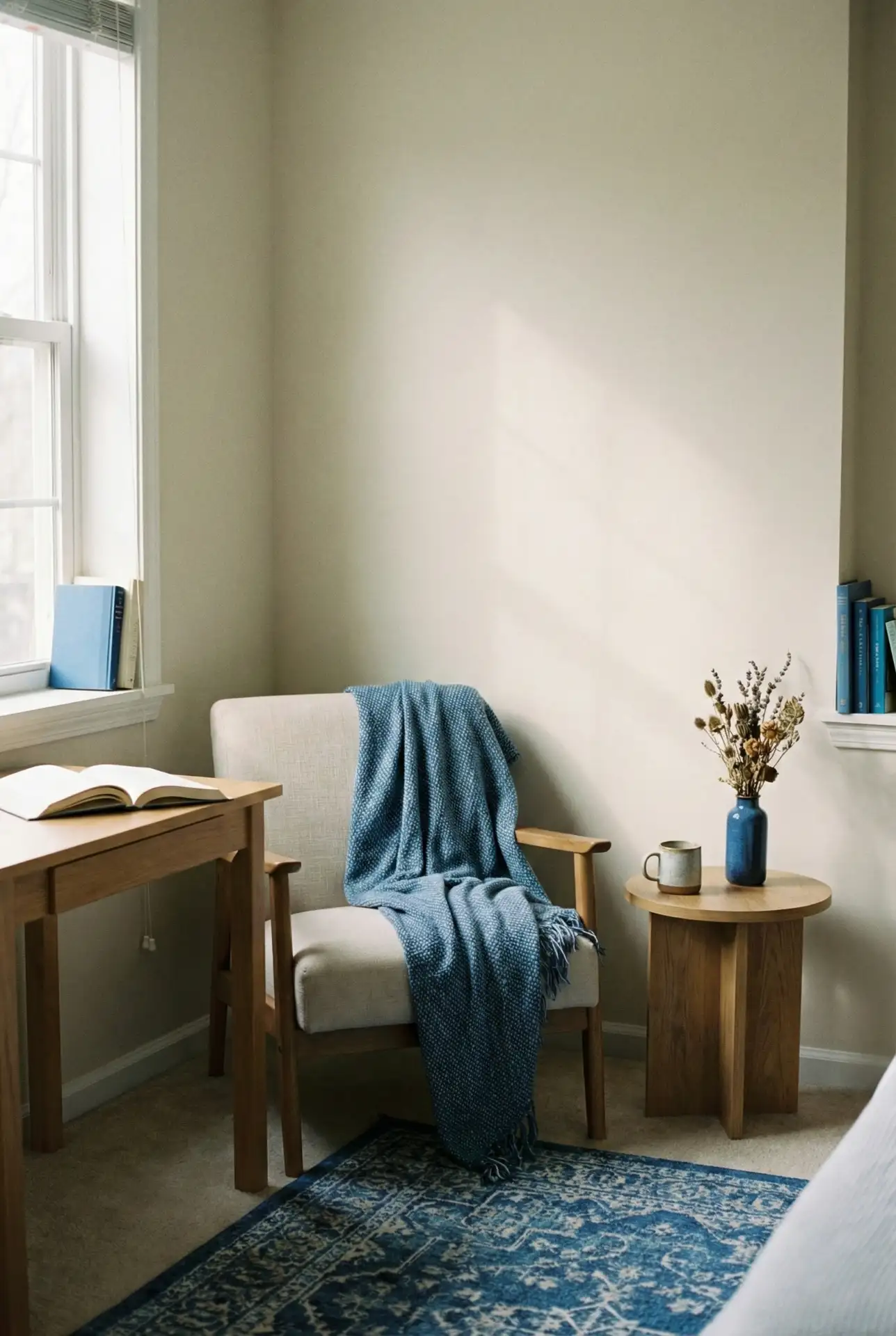 Blue Calm Corner For Studying And Decompressing 2