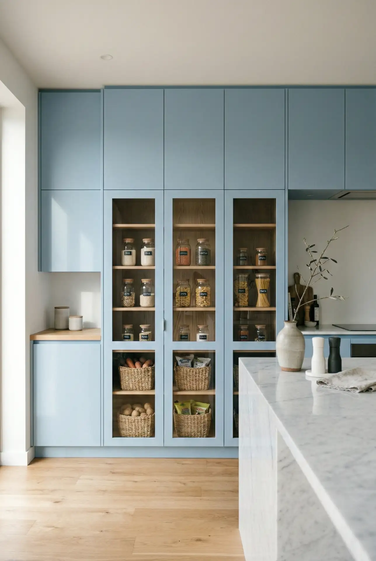 Blue Ikea-Inspired Pantry System 1