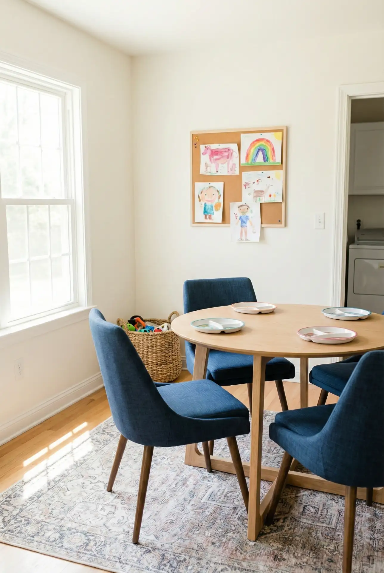Blue Performance Fabric Chairs Built For Busy Households 1