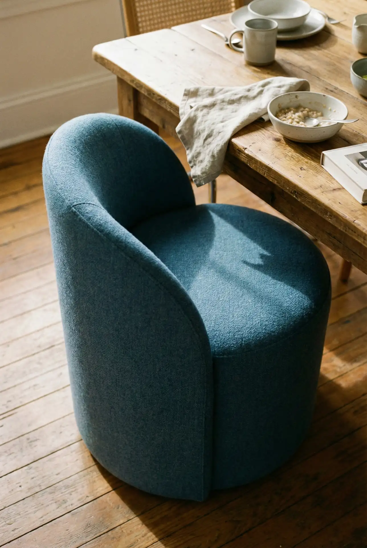 Blue Performance Fabric Chairs Built For Busy Households 2