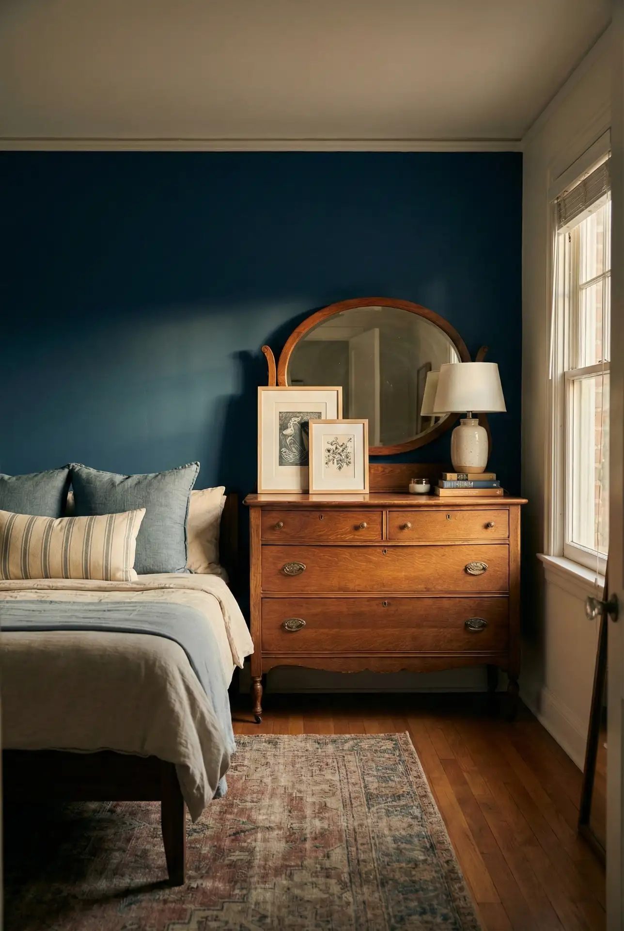 Blue Retro Corner With Vintage Art 2