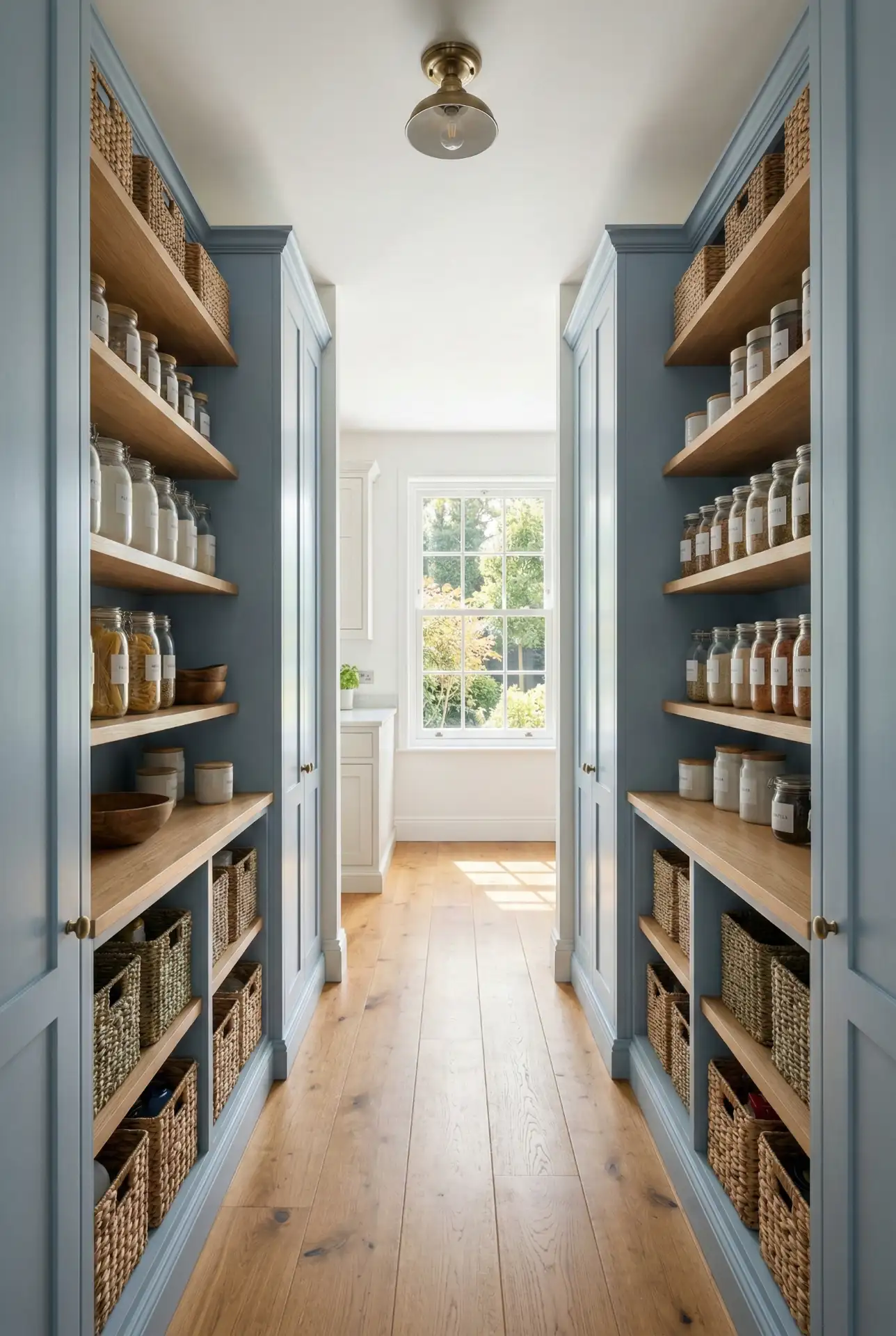 Blue Walk-In Pantry Cabinet System 1